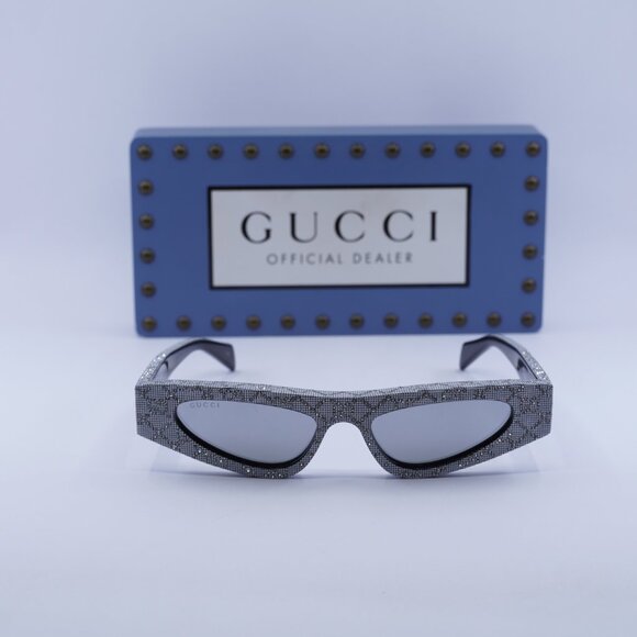 Gucci GG1779S 009 Cat Eye Sunglasses - Black with Silver Metal Stud Detail main image 8